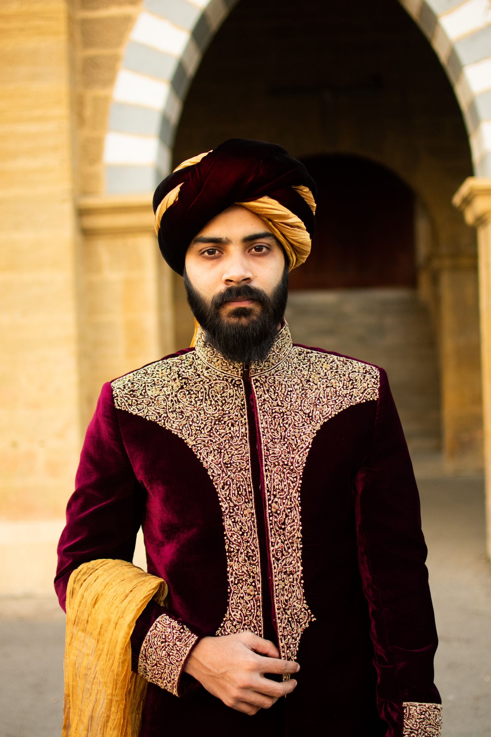 TAJDAR signature sherwani